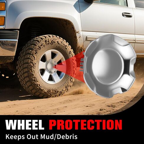 4 قطع غطاء مركز العجلة متوافق مع Chevy Silverado Avalanche Suburban Tahoe 2007–2014، لمسة نهائية بنمط الكروم 7-1/8 بوصة لعجلات 20 بوصة 6 عروة 5 قضبان، استبدال # 9596007 9595152 in Saudi Arabia