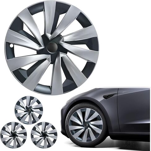 19 Inches Wheel Covers for 2025 2026 Tesla Model Y Juniper, Hub Protection Accessory, Replacement for Tesla Model Y 2025 Rim Protector, ABS Hubcaps 4-Piece in Saudi Arabia