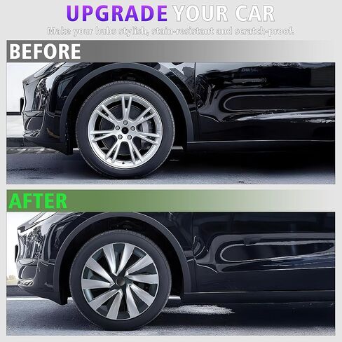 19 Inches Wheel Covers for 2025 2026 Tesla Model Y Juniper, Hub Protection Accessory, Replacement for Tesla Model Y 2025 Rim Protector, ABS Hubcaps 4-Piece in Saudi Arabia