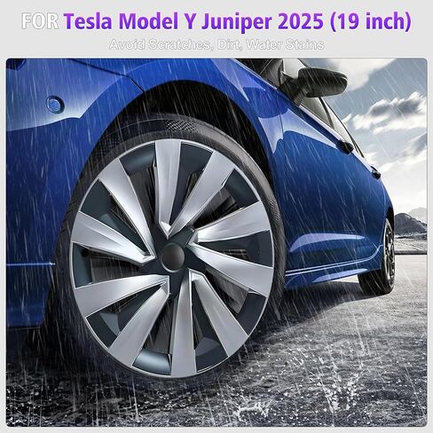 19 Inches Wheel Covers for 2025 2026 Tesla Model Y Juniper, Hub Protection Accessory, Replacement for Tesla Model Y 2025 Rim Protector, ABS Hubcaps 4-Piece in Saudi Arabia