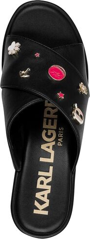 KARL LAGERFELD womens Caleigh Platform Wedge Sandal With Pins in Saudi Arabia