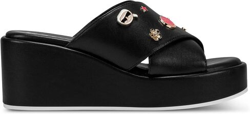 KARL LAGERFELD womens Caleigh Platform Wedge Sandal With Pins in Saudi Arabia