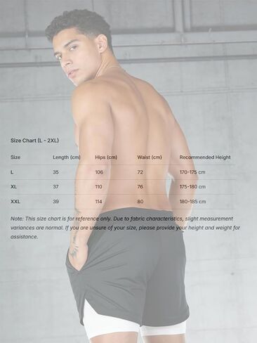 2-Pack Men’s 2-in-1 Athletic Shorts 5", Quick Dry Anti-Chafing Workout Shorts with Phone Pocket for Running in Saudi Arabia