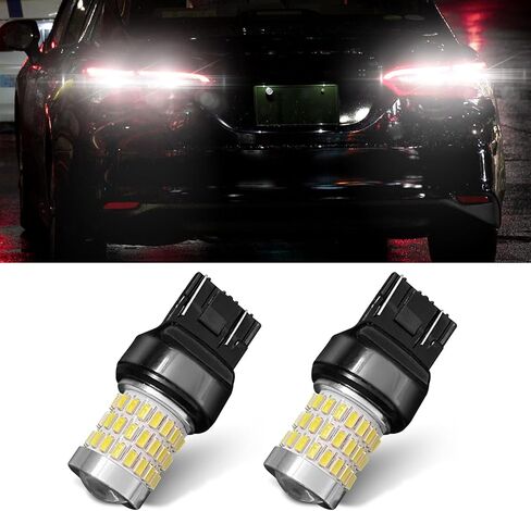 7443 7440 LED Bulb for Reverse Lights, 2024 Upgraded Super Bright T20 7441 7444 W21W LED Lamps with Projector Lens, Replacement for Backup Tail Brake Parking Lights DRL, 2Pcs (White) in Saudi Arabia