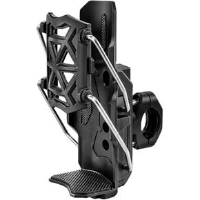 حامل مشروبات الدراجة والدراجات النارية قابل للتعديل - حامل كوب مقود دوار للدراجات والسكوتر والمركبات ATV والاستخدام البحري، تصميم قبضة آمنة (أسود A) in Kuwait