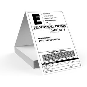 100 ملصق حراري 4x6 100/مكدس، ملصقات حرارية للشحن HUOJI مقاس 4x6 قابلة للطي متوافقة مع طابعات Rollo وZebra وMUNBYN (درجة تجارية) in Kuwait