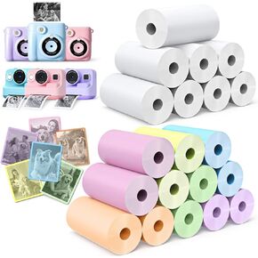 20 Rolls Instant Camera Refill Print Paper, HD Kidizoom Print Camera Paper Refill for Most Kids Instant Camera BPA Free (0.98" x 2.24") in Saudi Arabia