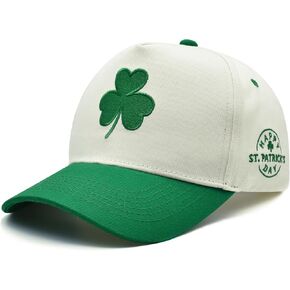 St Patricks Day Hat, Shamrock Trucker Hat for Men & Women, Adjustable Embroidered Two-Tone Irish Baseball Cap in Saudi Arabia