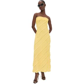 endless rose Women's Strapless Ruffled Maxi Dress in Kuwait