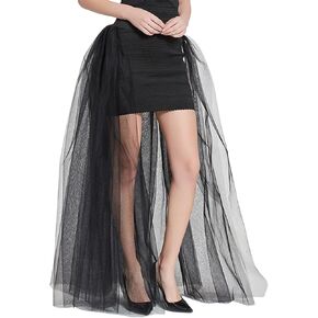 تنانير نسائية طويلة من التول، 3 طبقات بطول الأرض، تنورة بخصر مطاطي لحفلات الزفاف وحفلات التخرج وحفلات العروس in Kuwait