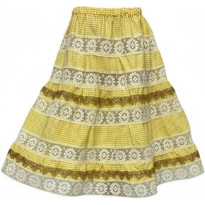 Falda Salla Amarilla Bordada de Oshun - Obatala Madre y Padre Elastic Orisha Yellow Ochun & Obatala Embroidered Skirt Santeria Orisha Altar Skirt in Kuwait