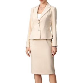 طقم تنورة بدلة Allegra K مكون من قطعتين للسيدات بأكمام طويلة وتنورة ضيقة تناسب ملابس العمل الرسمية in Kuwait