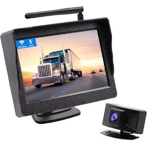 7 بوصة كاميرا احتياطية شاحنة وصلة مقطورة HD 1080P سيارة كاميرا الرؤية الخلفية عدة مراقبة للرؤية الليلية DIY خطوط دليل IP68 للماء للسيارات RVs شاحنات بيك اب جرارات حافلة نصف مقطورات in Kuwait