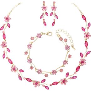 مجموعات مجوهرات أنيقة على شكل قلادة وأقراط لحفلات الزفاف للنساء للعرائس وإكسسوارات أزياء حفلات الزفاف والحفلات الراقصة in Kuwait