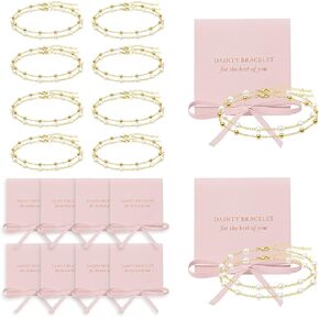 Dreamfox 24PCS 8 مجموعة هدية العروسة أساور اللؤلؤ للنساء 18K أساور الذهب السائبة الجراحية الفولاذ المقاوم للصدأ مجوهرات العروسة لحفل الزفاف لصالح in Kuwait