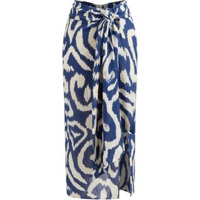 تنورة CIDER ماكسي، تنانير طويلة معقودة ومقسمة بخصر متوسط ​​للنساء، تنورة كاجوال مطبوعة عصرية in Kuwait