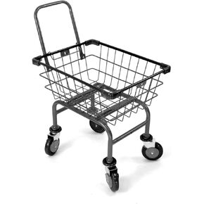 عربة بقالة على شكل حرف U مقاس 1.5 بوشل (معدن البارود) باللون الأحمر والأزرق (أسود) in Kuwait