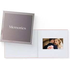 كتاب فيديو Heirloom - شاشة HD مقاس 7 بوصات كهدية ذاكرة مخصصة - عيد ميلاد الزفاف وعيد الأم - تذكار لصور الفيديو لمدة ساعة واحدة - قابل لإعادة الشحن عبر USB - عيد ميلاد in Kuwait