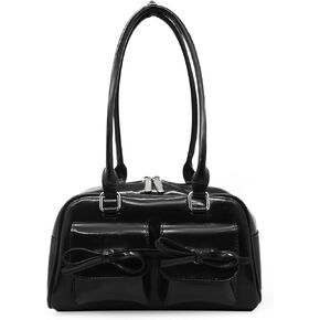 Fozehlad Y2K حقيبة كتف للنساء ريترو بولي PU حقيبة يد جلدية متعددة الجيوب حقيبة هوبو مع سحاب للهدايا in Kuwait