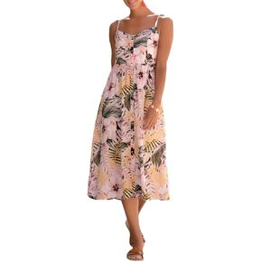 LASCANA Women's Button Up Panel Dress in Saudi Arabia