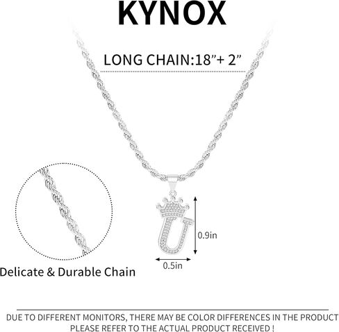 A-Z Initial Necklace Crown Necklace for Men Women Hip Hop Jersery for Father Mom Husband Alphabet Name Jewelry Gift Everyday Minimalist Accessories Anniversaries Birthdays in Saudi Arabia