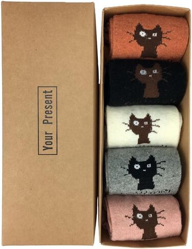 5 Pairs Christmas Reindeer Socks for Women, Christmas Socks Perfect Christma Gift for Family in Saudi Arabia