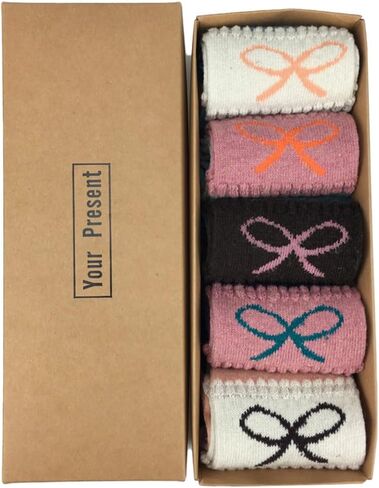 5 Pairs Christmas Reindeer Socks for Women, Christmas Socks Perfect Christma Gift for Family in Saudi Arabia