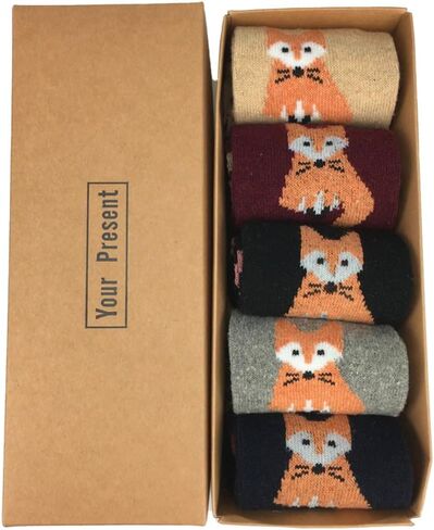 5 Pairs Christmas Reindeer Socks for Women, Christmas Socks Perfect Christma Gift for Family in Saudi Arabia