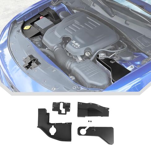 JeCar Engine Bay Dust Covers Trim Kit for 2011-2023 Dodge Charger Interior Accessories (Black) in Saudi Arabia