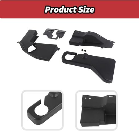 JeCar Engine Bay Dust Covers Trim Kit for 2011-2023 Dodge Charger Interior Accessories (Black) in Saudi Arabia