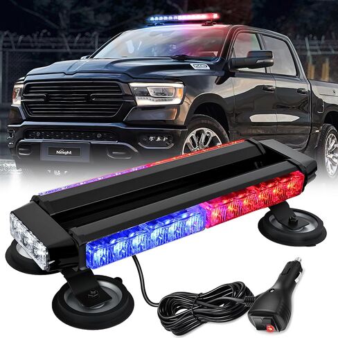 Nilight 14.5" 30LED Strobe Light Bar Double Side Rooftop Emergency Flashing Lights Amber Safety Warning Hazard Light Bars with Magnetic Base for Construction Vehicles Plow Trucks Pickup in Saudi Arabia