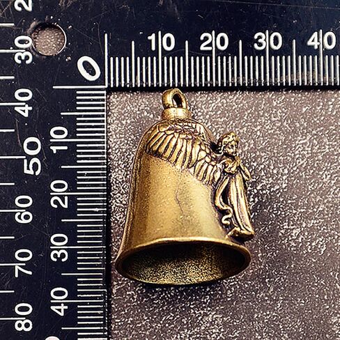 Brass Fashion Guardian Angel Wings Bell Motorcycle Bell Keychain Lucky Jewelry in Saudi Arabia