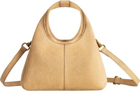Women's Suede Bag Small Top Handle Handbag Satchel Purse for Women Trendy Designer Shoulder Handbag in Saudi Arabia