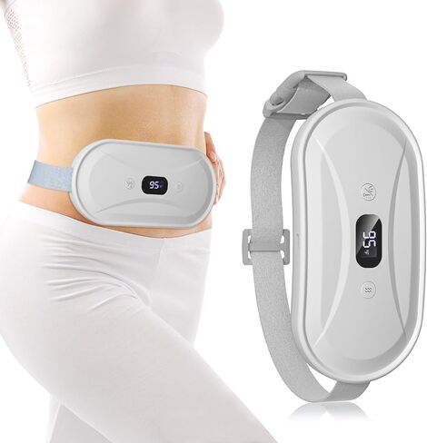 Portable Electric Heating Pad for Period Cramps, Menstrual Heating Pads with 4 Heat Levels and 4 Vibrating Modes for Women Stomach Pain Relief-Pink in Saudi Arabia