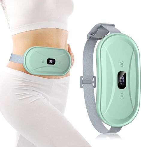 Portable Electric Heating Pad for Period Cramps, Menstrual Heating Pads with 4 Heat Levels and 4 Vibrating Modes for Women Stomach Pain Relief-Pink in Saudi Arabia