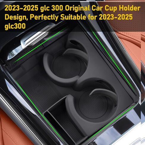Compatible with 2023-2026 Mercedes Benz GLC 300 Cup Holder Insert,2023 2024 2025 2026 GLC 300 Center Console Cup Holder,2023 2024 2025 2026 Mercedes Benz GLC 300 Accessories (Black) in Saudi Arabia