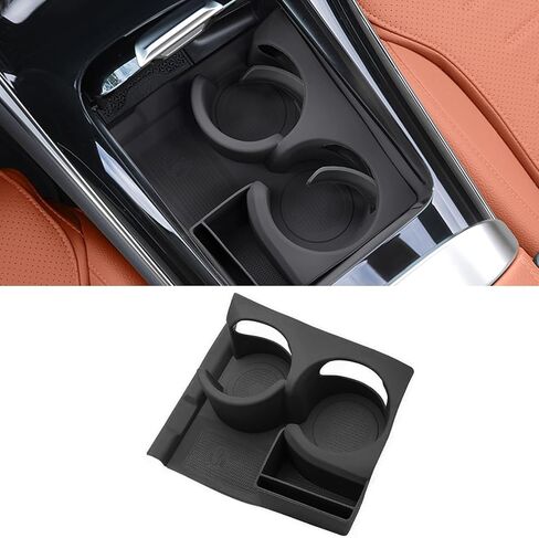 Compatible with 2023-2026 Mercedes Benz GLC 300 Cup Holder Insert,2023 2024 2025 2026 GLC 300 Center Console Cup Holder,2023 2024 2025 2026 Mercedes Benz GLC 300 Accessories (Black) in Saudi Arabia
