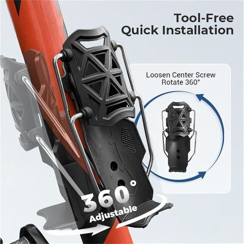 Adjustable Bike & Motorcycle Drink Holder – Rotating Handlebar Cup Mount for Bicycle, Scooter, ATV & Marine Use, Secure Grip Design (Black A) in Saudi Arabia