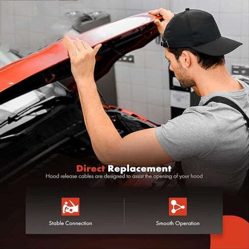 912-052 كابل تحرير غطاء محرك السيارة لفورد Windstar 3.0L-V6 1999-2000، لفورد Windstar 3.8L-V6 1999-2003 استبدال # XF2Z16916AA، 912052، 912 052 in Kuwait