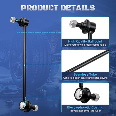 K750094 K750095 Front Sway Bar Stabilizer End Links Compatible with 2007-2021 Nissan Altima Maxima Murano Pathfinder Quest Rogue 2008 2009 2010 2011 2012 2013 2014 2015 2016 2017 2018 2019 2020 in Saudi Arabia