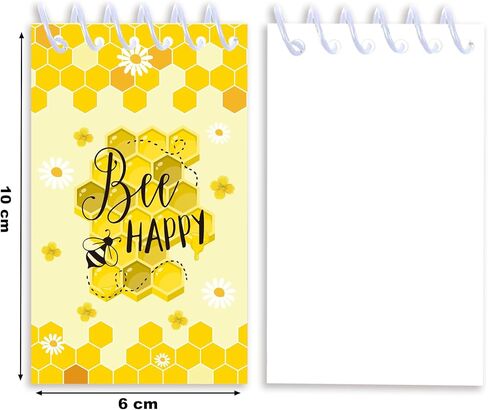 24 Pcs Mini Bee Themed Notepads Honeybee Party Favors Honeybee Spiral Pocket Notepads Goodie Bag Stuffers Notepads Spiral Mini Notebooks for Teens Teacher Reward in Saudi Arabia