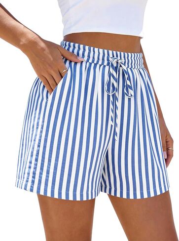 PRETTYGARDEN Elastic Waist Summer Shorts for Women Trendy 2026 Gingham Cute Pajama Bottoms Plaid Y2K Beach Vacation Clothes in Saudi Arabia