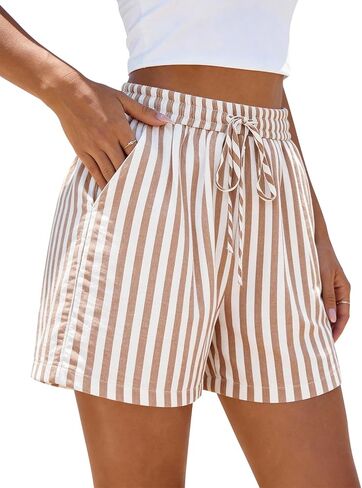 PRETTYGARDEN Elastic Waist Summer Shorts for Women Trendy 2026 Gingham Cute Pajama Bottoms Plaid Y2K Beach Vacation Clothes in Saudi Arabia