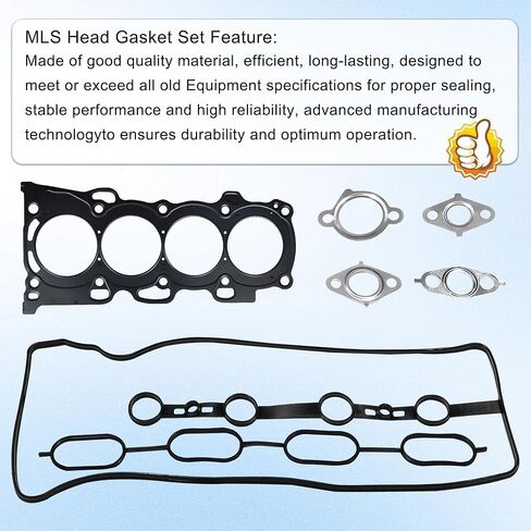 HS26232PT Cylinder Engine Head Gasket Set Replacement kit for 2.4L 16v DOHC 2AZFE Fit for Toyota Camry Highlander RAV4 Scion TC for Lexus HS250H Solara Scion Replace HSTO058 ES71183 in Saudi Arabia