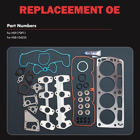 Engine Head Gasket Set Compatible with 1998-2003 for Chevrolet S10 2.2L;1998-2002 for Chevrolet Cavalier 2.2L;1998-2003 for GMC Sonoma 2.2L, OE# HS9170PT-1 in Saudi Arabia