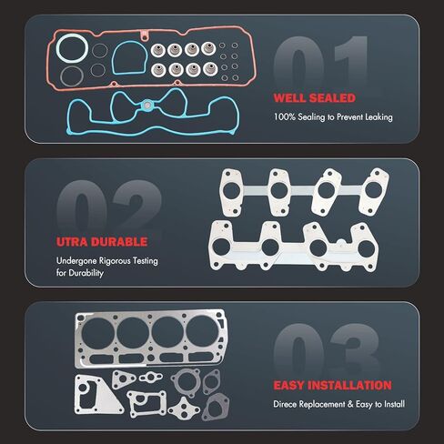 Engine Head Gasket Set Compatible with 1998-2003 for Chevrolet S10 2.2L;1998-2002 for Chevrolet Cavalier 2.2L;1998-2003 for GMC Sonoma 2.2L, OE# HS9170PT-1 in Saudi Arabia