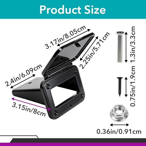 4 Sets 175A Plug Mounting Panel with Dust Cover, Flush Mount Recessed Plate Compatible with Anderson SB175 Series Connectors, Suitable for Campers, Trucks, Boats and Yachts in Kuwait