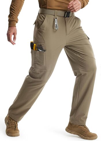 Libin Men's Work Pants Hiking Cargo Pants Water Resistant Stretch Tactical Outdoor Trousers with 9 Pockets in Saudi Arabia