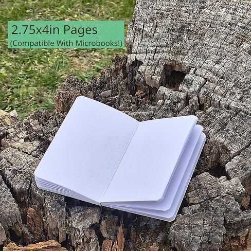 Microbook Refill (3pcs.) (Dot-Grid) - 160 Page A7 Pocket Notebook Refill, Perforated Pages, Tear-Off Corners, Flexible Lay-Flat Spine in Saudi Arabia