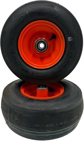 مجموعة من 2-11x4.00-5 مجموعة عجلات ناعمة - متوافقة مع Kubota ZG124E والمزيد in Kuwait